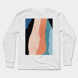 Abstract Colour Orange Artwork Long Sleeve T-Shirt